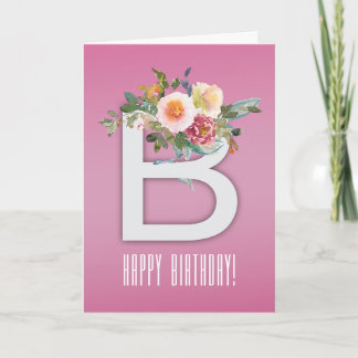 Carte Elegancia Floral de Cumpleaños