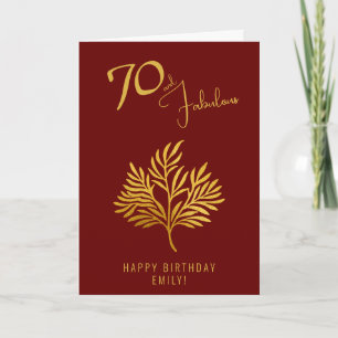 Carte Elégant 70 et Fabulous Gold Twigs 70e anniversaire