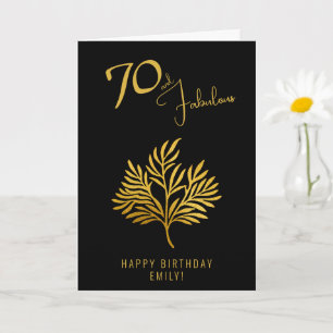 Carte Elégant 70 et Incroyable Gold Twigs 70e Anniversai