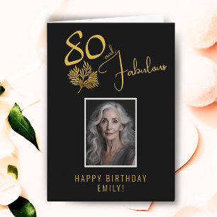 Carte Elégant 80 et Fabulous Twigs 80e anniversaire Phot