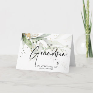 Carte Élégant à ma grand-mère de mon mariage