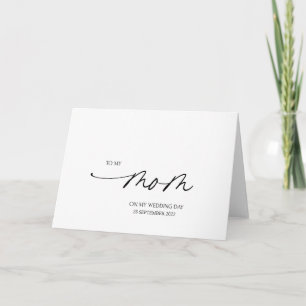 Carte Élégant à ma mère cadeau de jour de mariage de la 