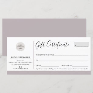Carte ELEGANT AFFAIRES moderne logo chic doux gris