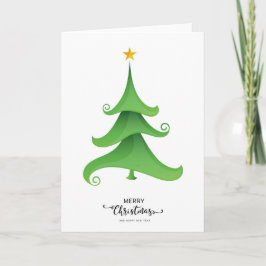 Carte Élégant arbre de Noël simple minimaliste moderne