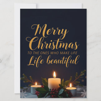 Carte Élégant Art Lettré de Compliments de Noël