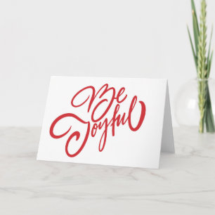 Carte Elégant Be Joyful Holiday Design