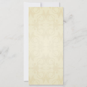 Carte Élégant cadeau mariage damassé jaune