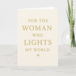 Carte Elegant Christmas Card for Mom - Light of My World