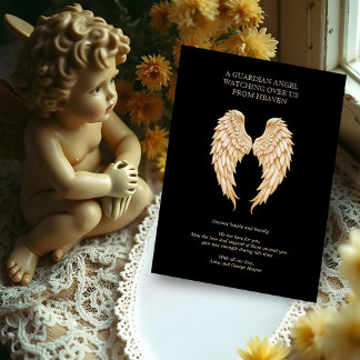 Carte Elegant Cream Delicate Angels Wings Design