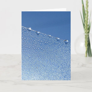 Carte Elégant Dew Drop, Méditation de la nature Poésie