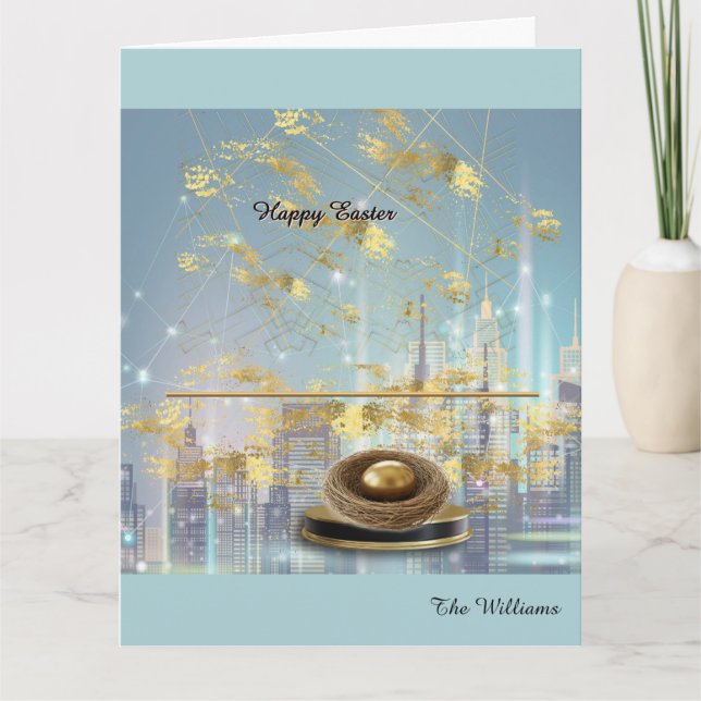 Carte Elegant Easter Folded Greeting Card (Devant)