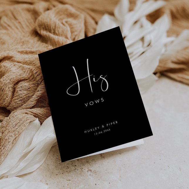 Carte Élégant et moderne noir et blanc Ses voeux (Créateur téléchargé)