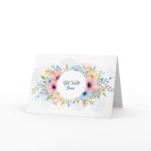 Élégant floral aquarelle pastel "Prompt rétablisse