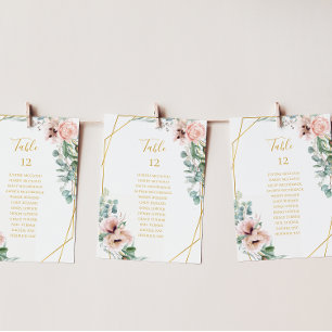 Carte Élégant flou   Tableau des sièges des numéros de t