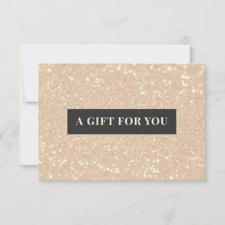 Carte Elegant Gold Parties scintillant Luxe Certificat C