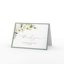 Elégant gris vert Aquarelle Floral Photo Mariage