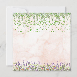 Carte Elegant Lavender and Vine Blank Greeting Card with
