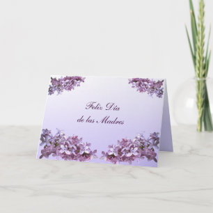 Carte Élégant Lilacs Feliz Dia de las Madres