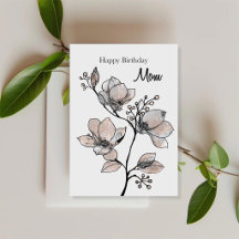 Elegant Magnolia Birthday Card for Mom
