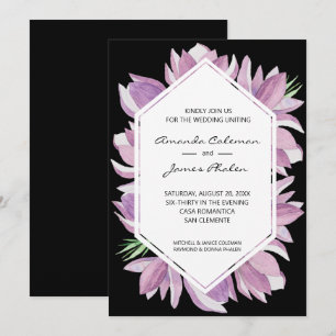 Carte Elégant Magnolia Watercolor Wedding Invite