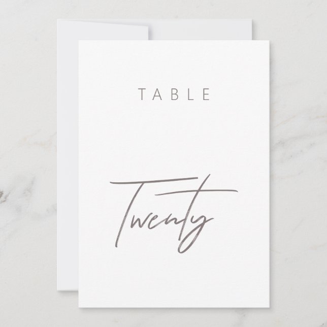 Carte Élégant Mariage de calligraphie budgétaire Numéro  (Devant)