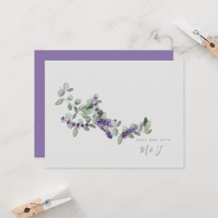 Carte Élégant mariage de lavande Enregistrer la date