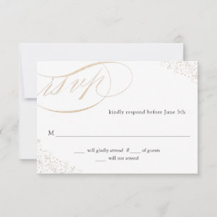 Carte Élégant Mariage de script de calligraphie de spect