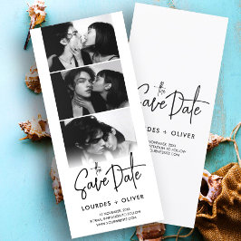 Carte Élégant mariage moderne cabine photo enregistrer l