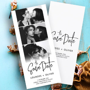 Carte Élégant mariage moderne cabine photo enregistrer l