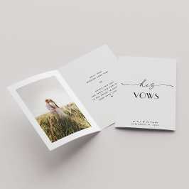 Carte Elégant mariage photo minimaliste propre. Ses Voeu