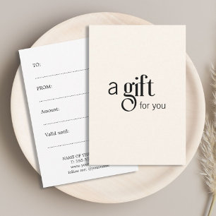 Carte Élégant minimaliste Floral White Color Salon