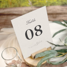 Élégant minimaliste Mariage floral numéros de tabl