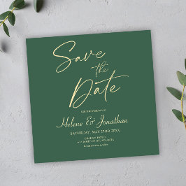 Carte Élégant minimaliste Mariage Moderne Enregistrer La