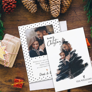 Carte Élégant minimaliste multi photo Joyeux Noël