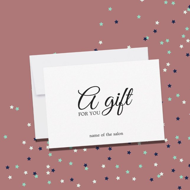 Carte Élégant minimaliste noir blanc beauté (Créateur téléchargé)