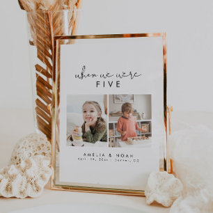 Carte Élégant Moderne Quand Nous Étions Âge Numéro De Ta