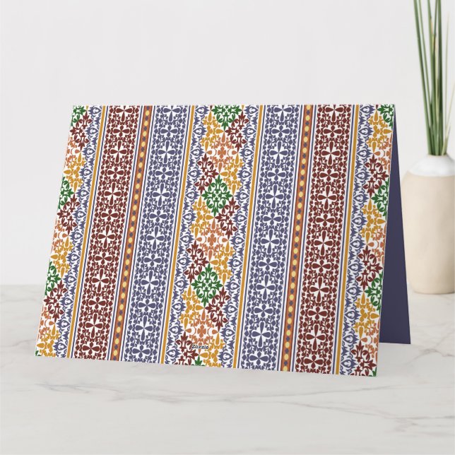 Carte élégant motif ethnique (Dos)