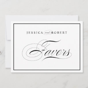 Carte Élégant panneau de mariage Cadeaux pour invités Bo