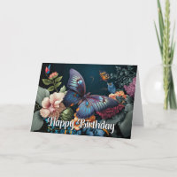 Elégant papillon Art Joyeux anniversaire