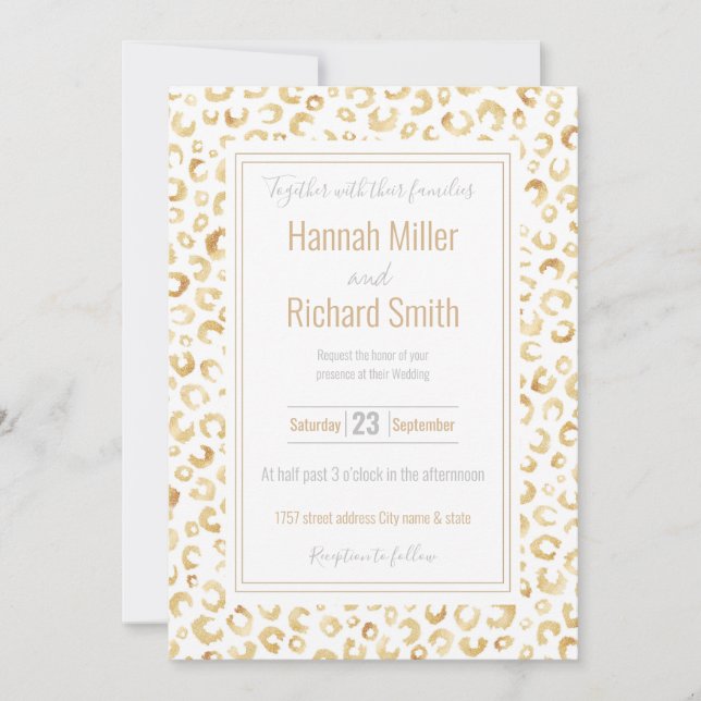 Carte Élégant Parties scintillant d'or blanc Poster de a (Devant)