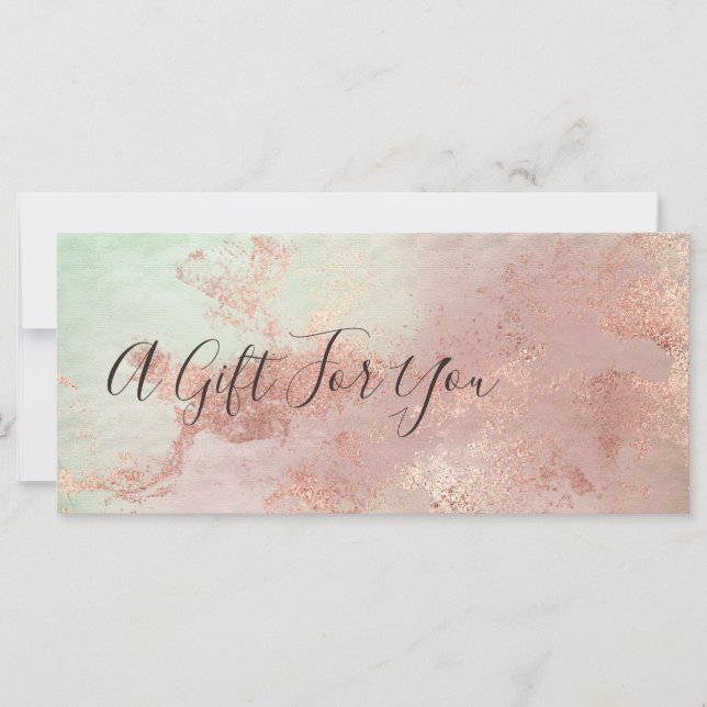 Carte Elégant peintre de maquillage d'or rose moderne (Devant)