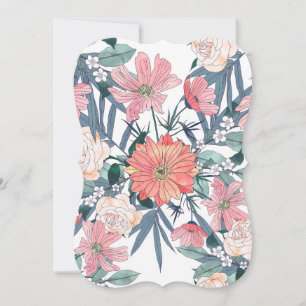 Carte Elégant rose Fleurs Aquarelle Floral