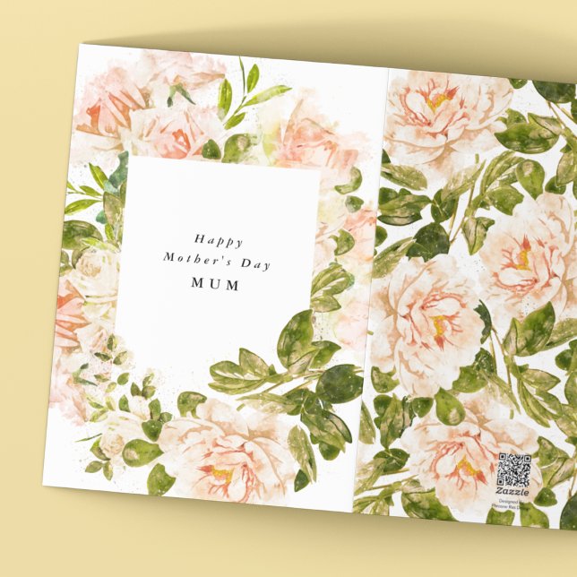 Carte Élégant Rose Floral Romance Fête des Mères (Créateur téléchargé)