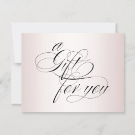 Carte Élégant Rose Gold Calligraphy Certificat cadeau