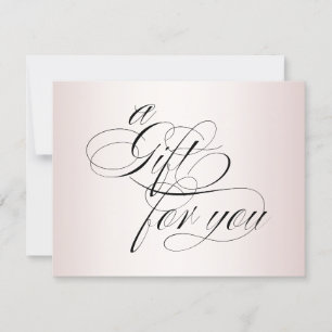 Carte Élégant Rose Gold Calligraphy Certificat cadeau