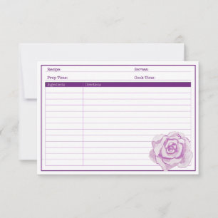 Carte Élégant Rose violet