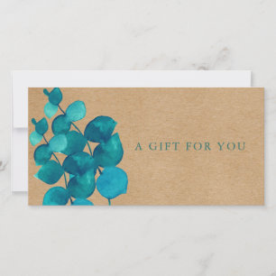 Carte Élégant Rustique Eucalyptus Feuille certificat cad