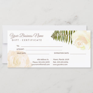 Carte Elégant Salon des Roses Blanches