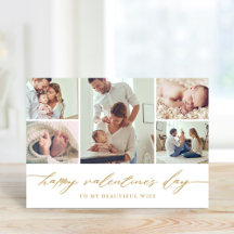 Élégant Script Saint Valentin Photo Collage