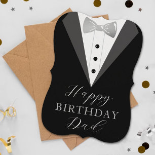 Carte Élégant Tuxedo Joyeux père d'anniversaire
